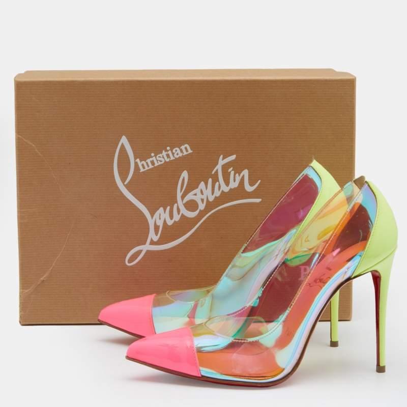 Christian Louboutin Multicolor PVC and Patent Leather Pumps Size 36 For Sale 2
