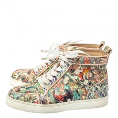 Christian Louboutin Multicolor Python Fayence Rantus High Top Sneakers Größe 35.5