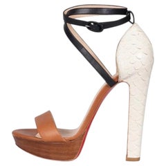 Christian Louboutin Multicolor Python High-Heel Sandals Size 38.5 EU