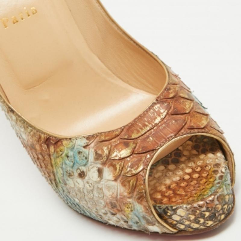 Christian Louboutin Multicolor Python Neu Sehr Prive Pumps Größe 40.5 Damen im Angebot