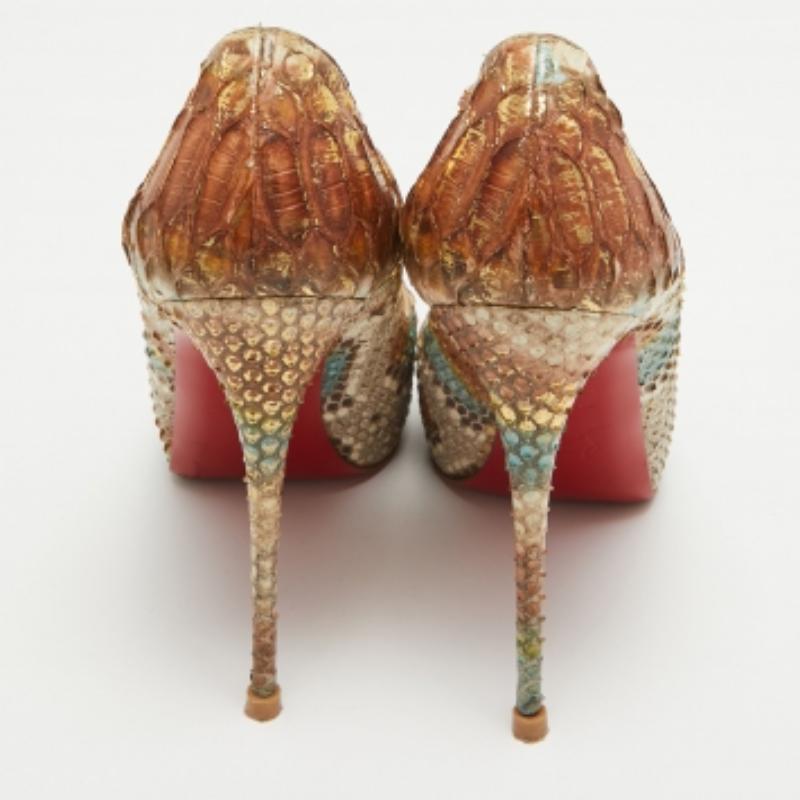 Christian Louboutin Multicolor Python Neu Sehr Prive Pumps Größe 40.5 im Angebot 1