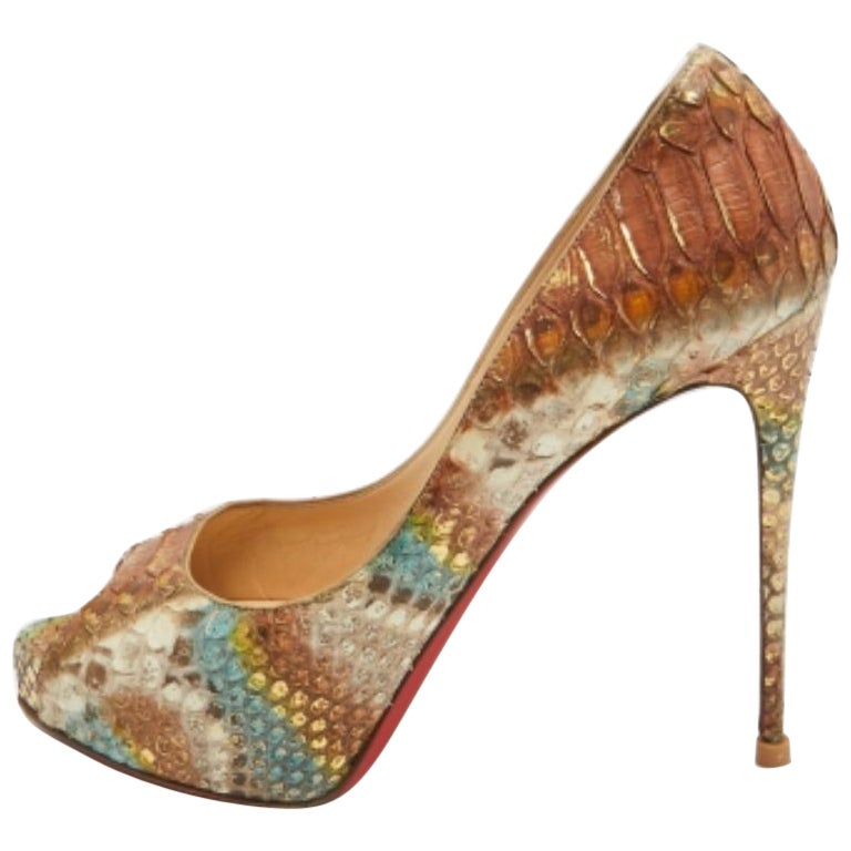 Christian Louboutin Multicolor Python Neu Sehr Prive Pumps Größe 40.5
