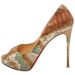 Christian Louboutin Multicolor Python Neu Sehr Prive Pumps Größe 40.5
