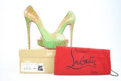 Christian Louboutin Multicolor Python Peep Toe 1cla32717 Pumps
