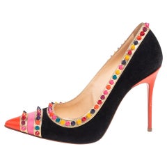 Christian Louboutin Multicolor Suede And Leather Malabar Hill Pumps Size 37.5