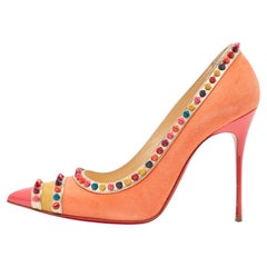 Christian Louboutin Multicolor Suede and Leather Malabar Hill Pumps Size 39