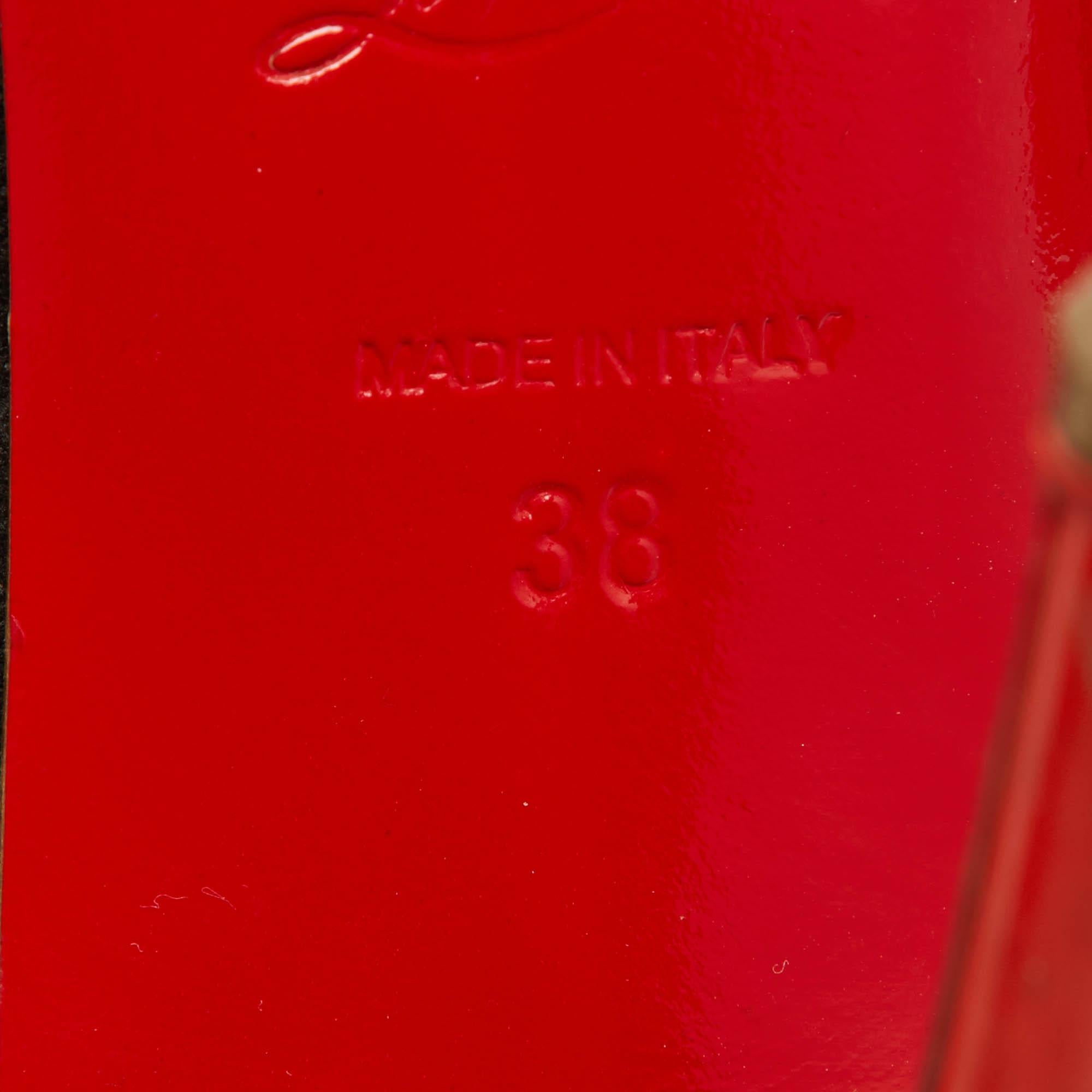 Christian Louboutin Mehrfarbiger Malabar Hill Spike aus Wildleder und Leder, Malabar  Pumps Größe 38 im Angebot 3