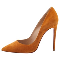 Christian Louboutin Mustard Yellow Suede So Kate Pumps Size 40