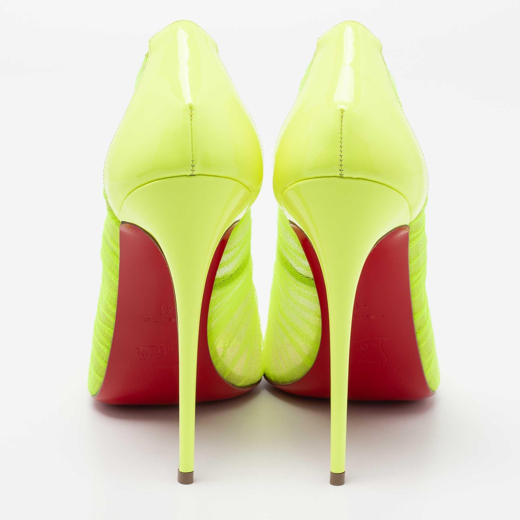 neon green louboutin heels