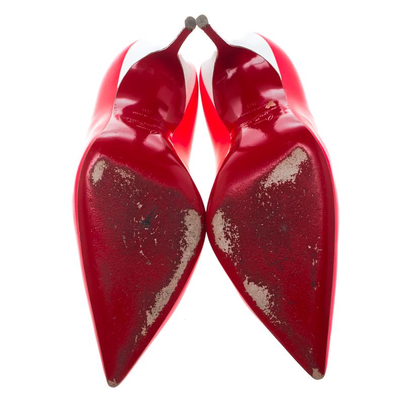 Christian Louboutin Neon Hot Pink Leather So Kate Pumps Size 38 4