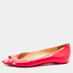 Christian Louboutin, pelle rosa neon, taglia 38.5