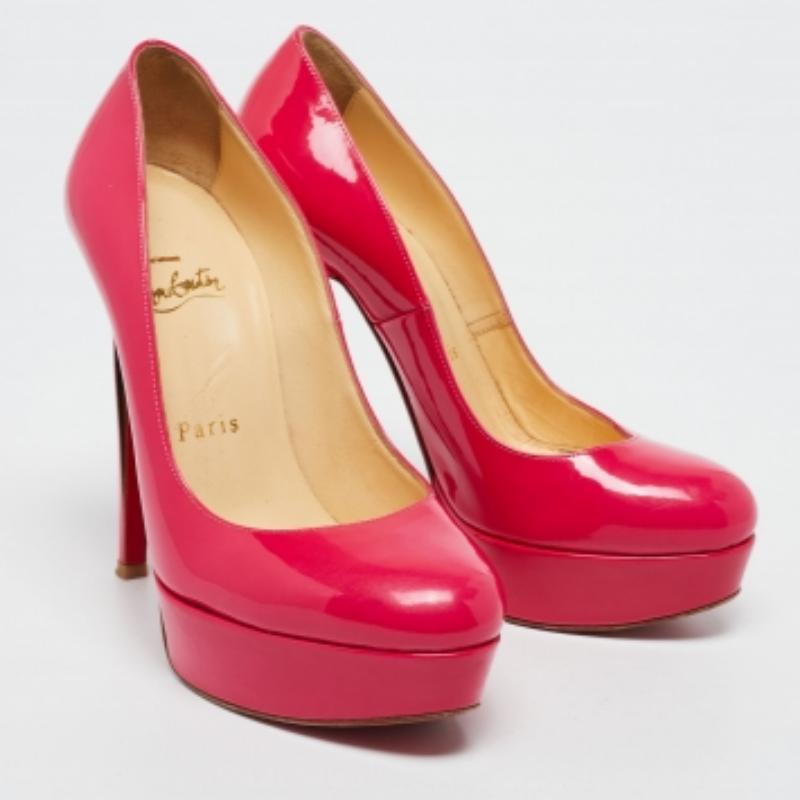 Christian Louboutin Bombas de charol rosa neón Bianca Talla 36 Rosa en venta
