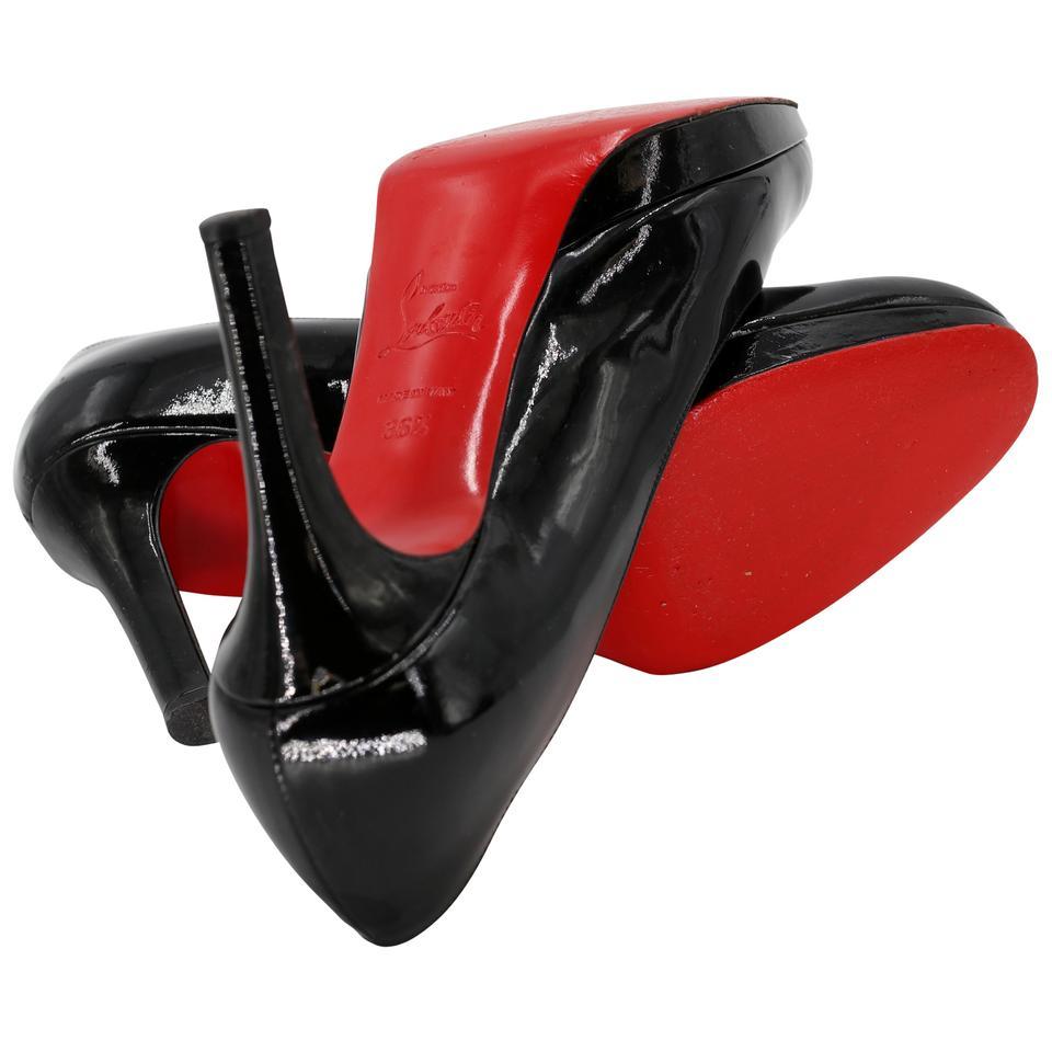 Christian Louboutin Nero Round Toe Patent Leather Bianca Pumps CL-0818P-0001 For Sale 3