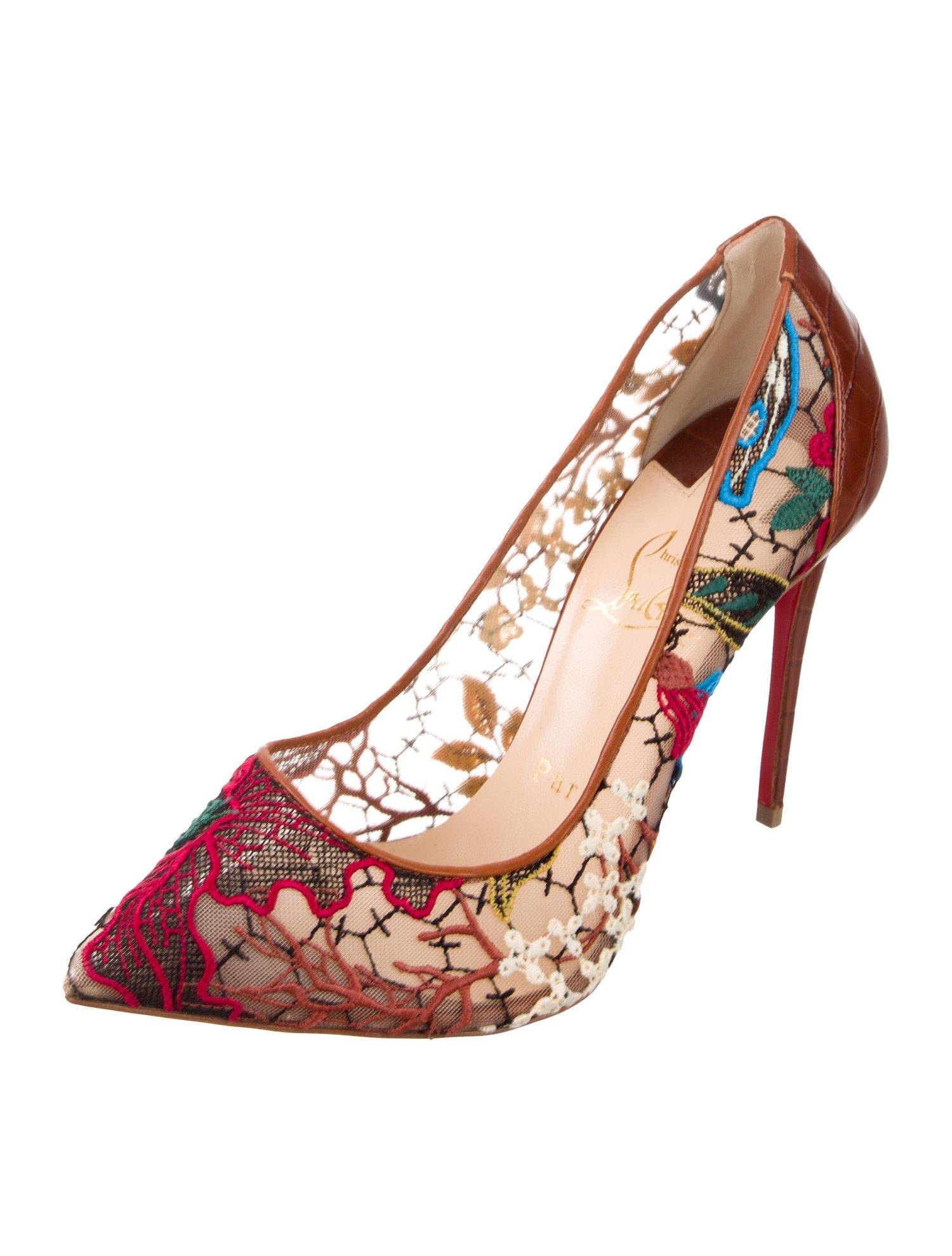 louboutin flower heels