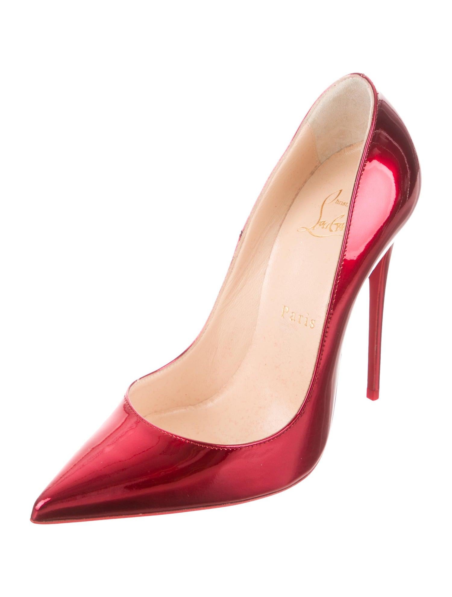 Women's Christian Louboutin NEW Red Patent Leather Pumps Heels