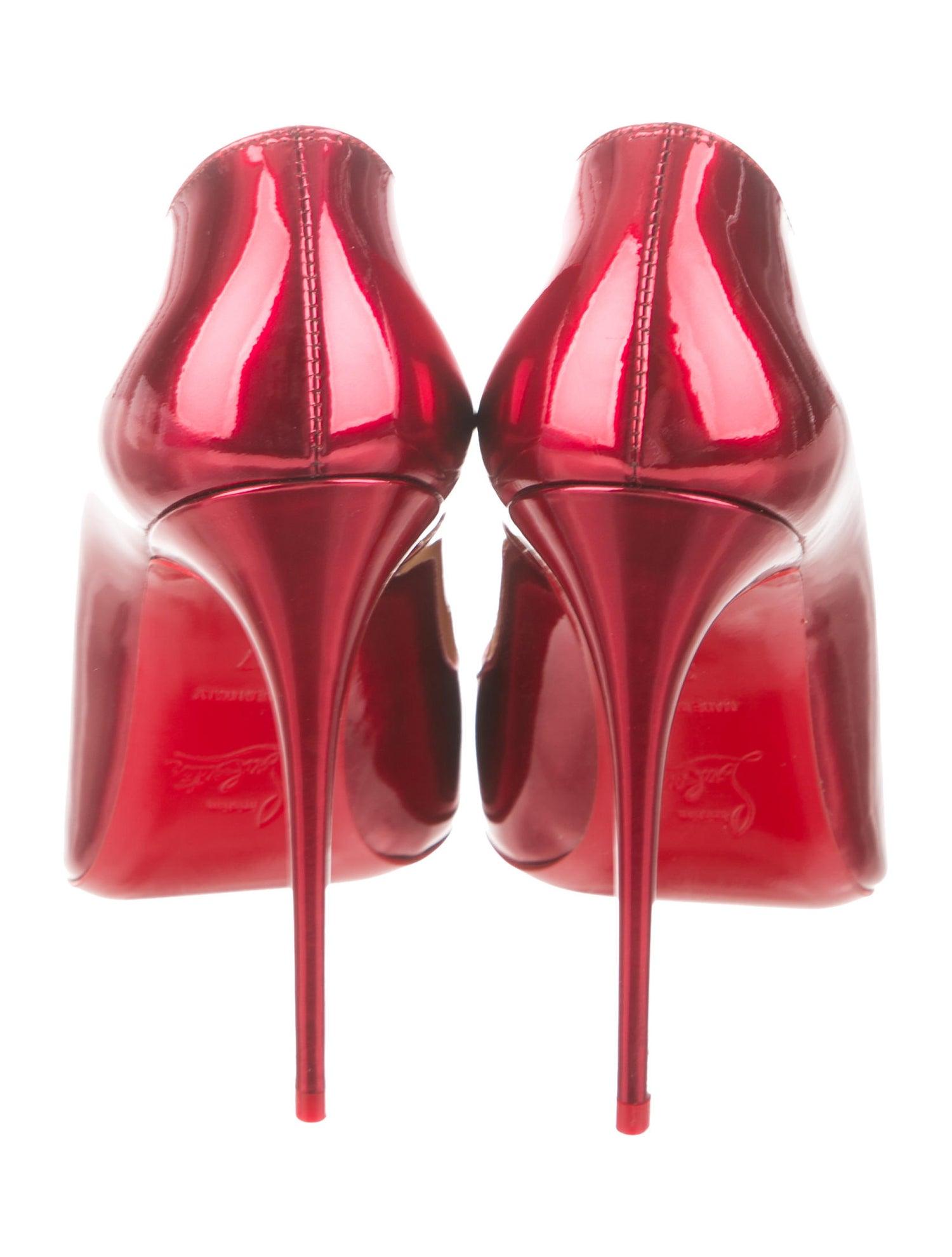 Christian Louboutin NEW Red Patent Leather Pumps Heels 1
