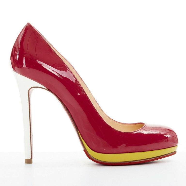 christian louboutin new simple pump 120 patent calf