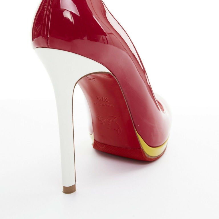 christian louboutin new simple pump 120 patent calf