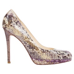 CHRISTIAN LOUBOUTIN New Simple Pump 120 Python pollock platform heels EU37.5