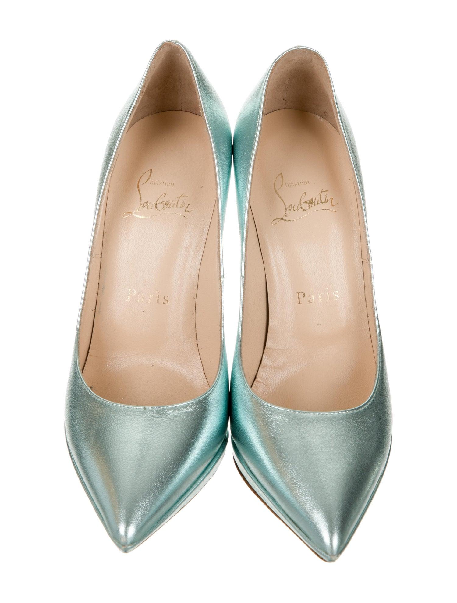 teal green pumps