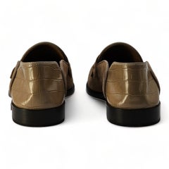 Christian Louboutin No Penny Loafers Suede Loafers in Tan