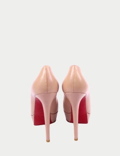 Christian Louboutin Nude Leather Platform Pumps - EU 36