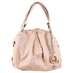 Christian Louboutin Nude Leather Shoulder Bag with Gold & Lucite Hardware