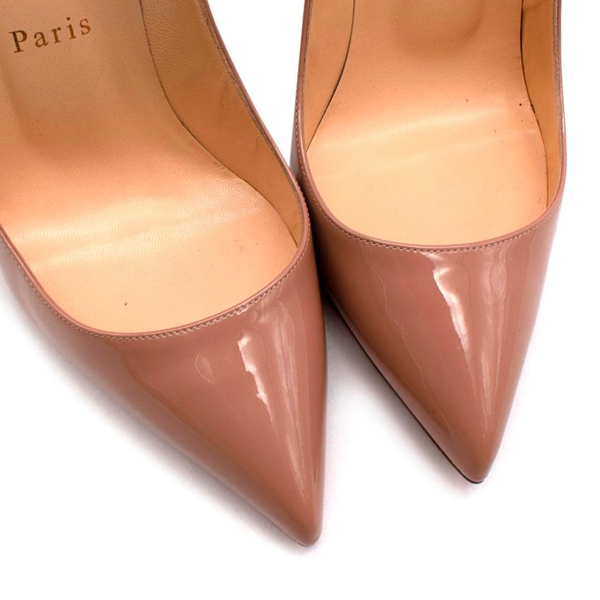 Christian Louboutin Nude Patent Leather Pigalle 120 Pumps

A Louboutin classic, the Pigalle pump embodies the essence of its Parisian namesake and the glamour of the district's Moulin Rouge showgirls. The shoe's revealing dÃ©colletÃ© gently encases