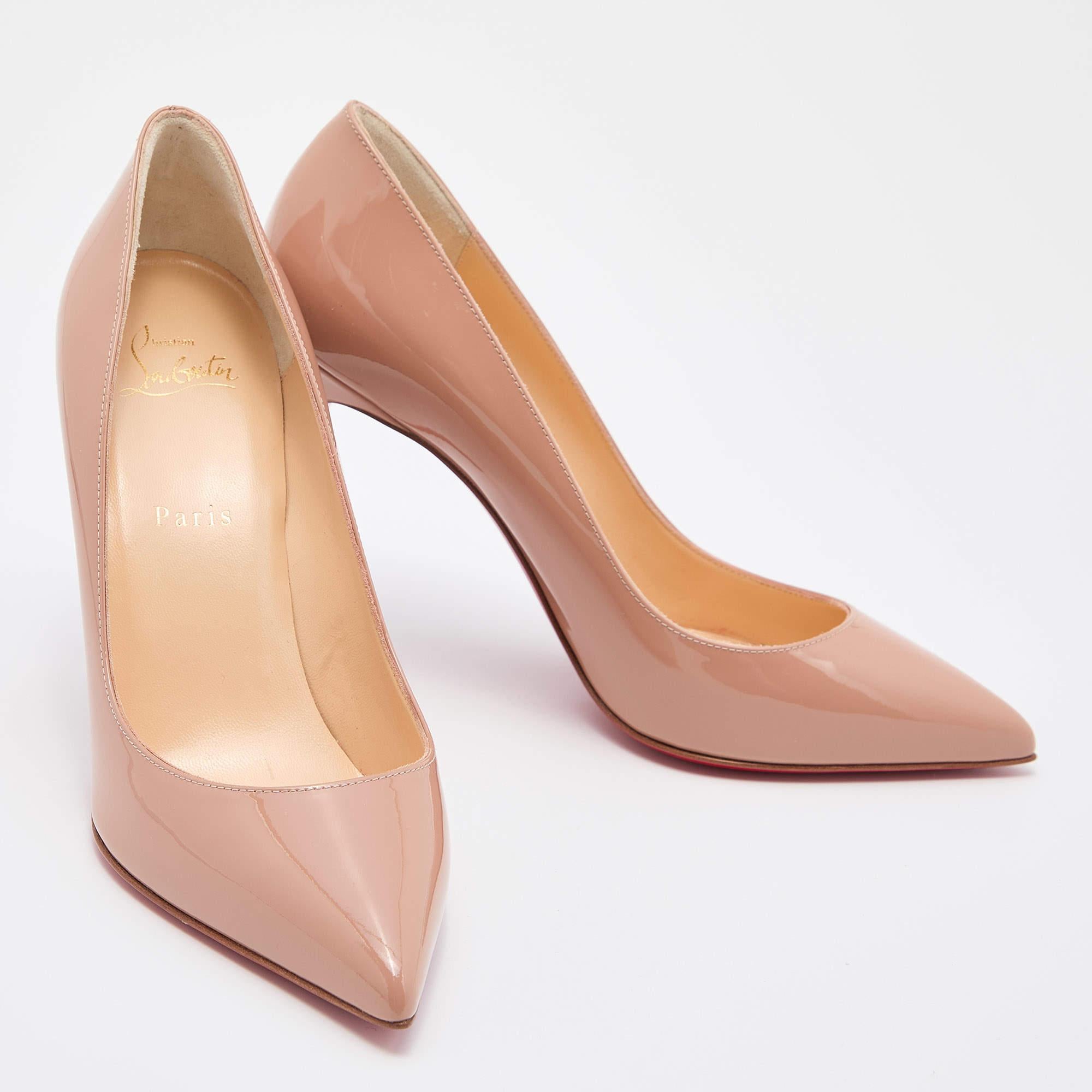 Christian Louboutin Nude Patent Leather Pigalle Pumps Size 39 1