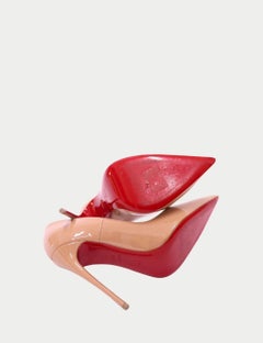 Christian Louboutin nude patent leather pumps - EU 37.5