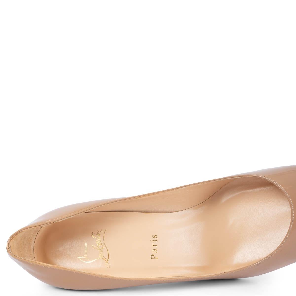 CHRISTIAN LOUBOUTIN nude patent leather SIMPLE 65 Pumps Shoes 41.5 For Sale 1