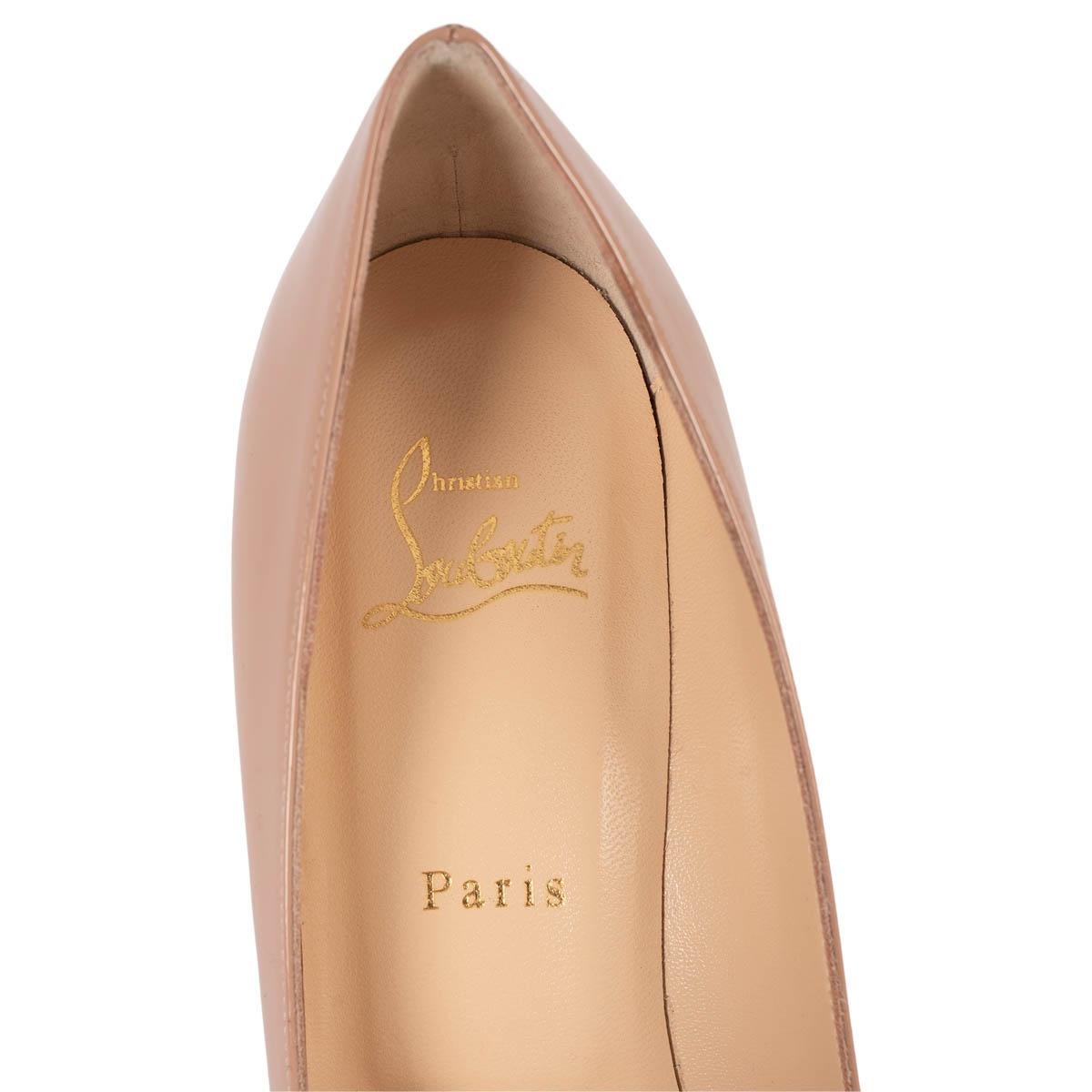 CHRISTIAN LOUBOUTIN nude patent leather SIMPLE PUMP 85 Pumps Shoes 40.5 fit 40 3