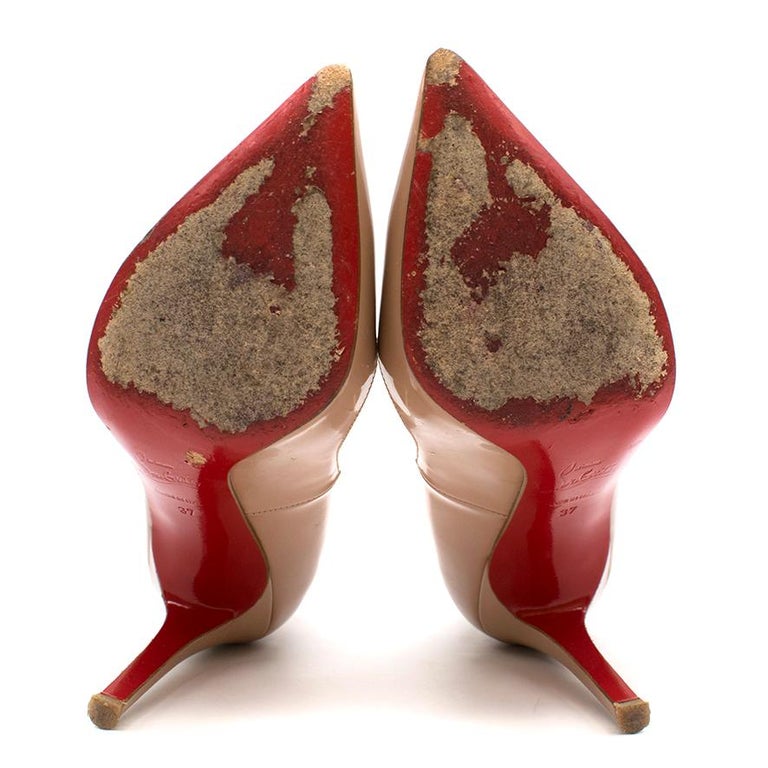 louboutin nude flat