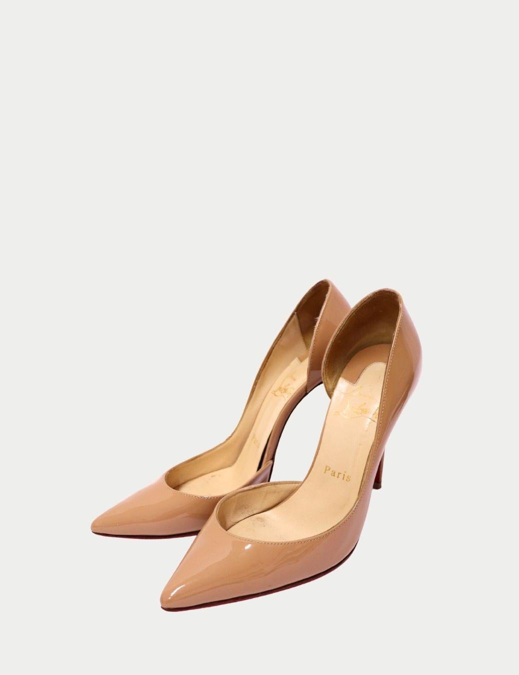 Marrone Christian Louboutin Pumps So Kate in vernice nuda - EU 36.5 in vendita