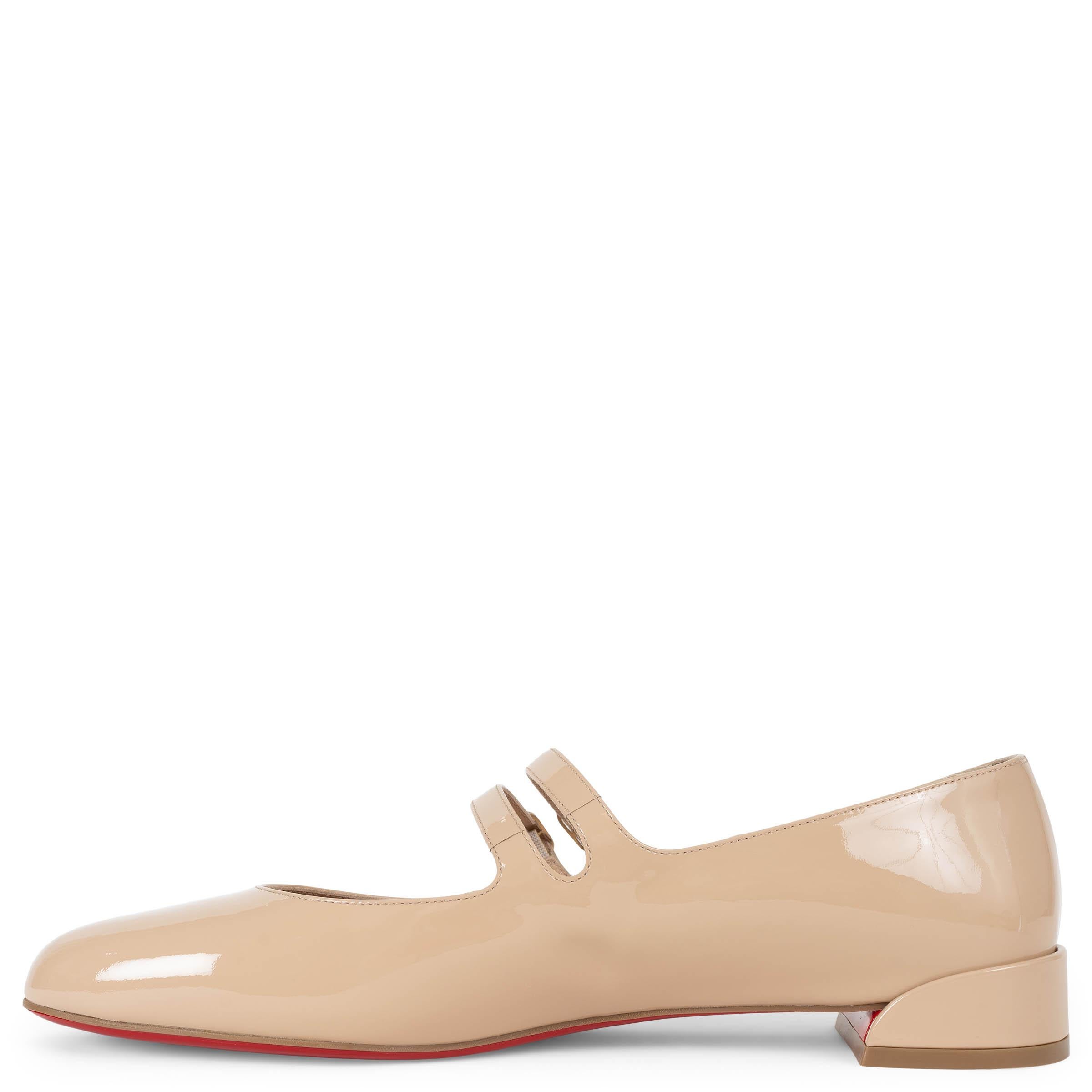 Beige CHRISTIAN LOUBOUTIN Scarpe SWEET JANE in vernice nude 40 in vendita