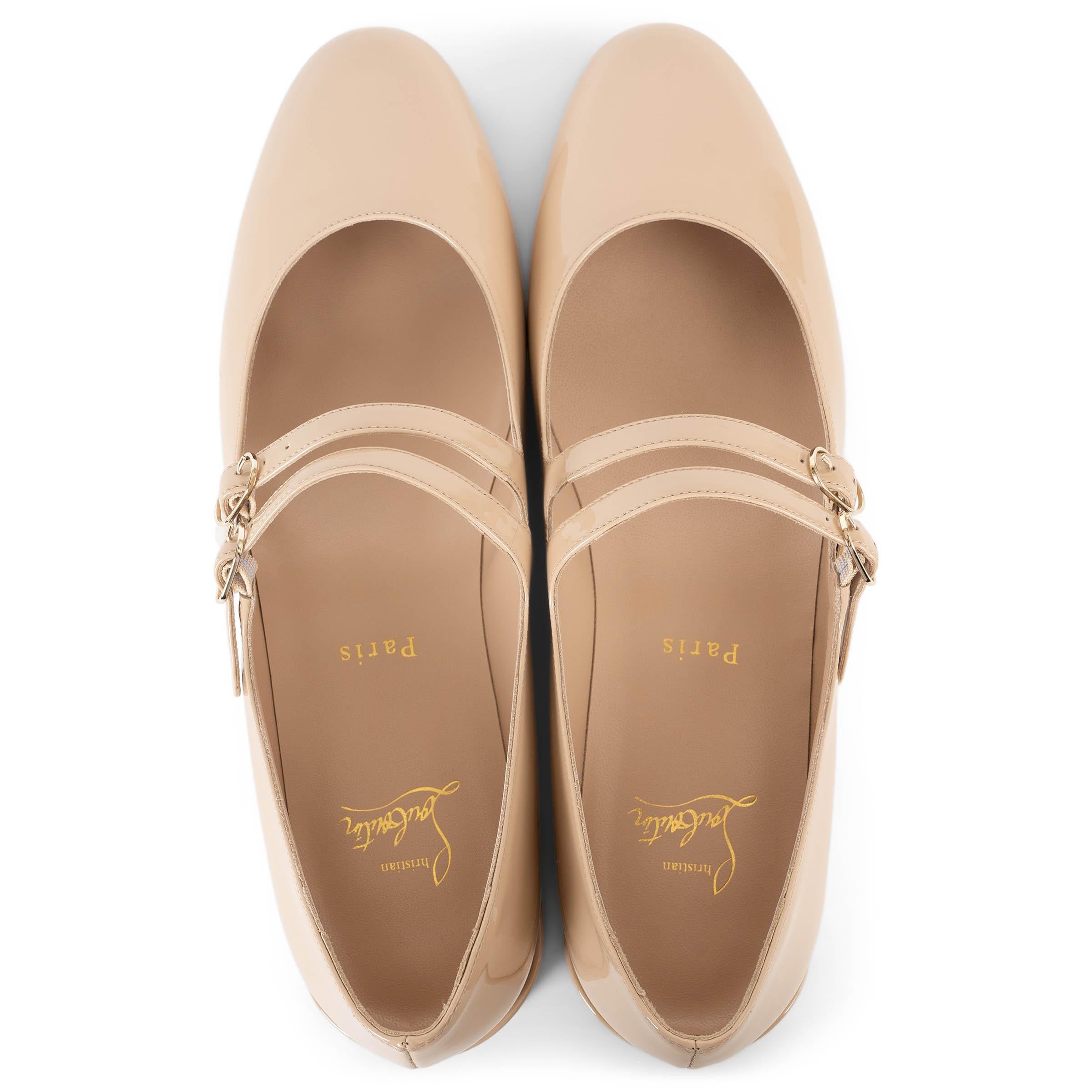 CHRISTIAN LOUBOUTIN Scarpe SWEET JANE in vernice nude 40 in vendita 1