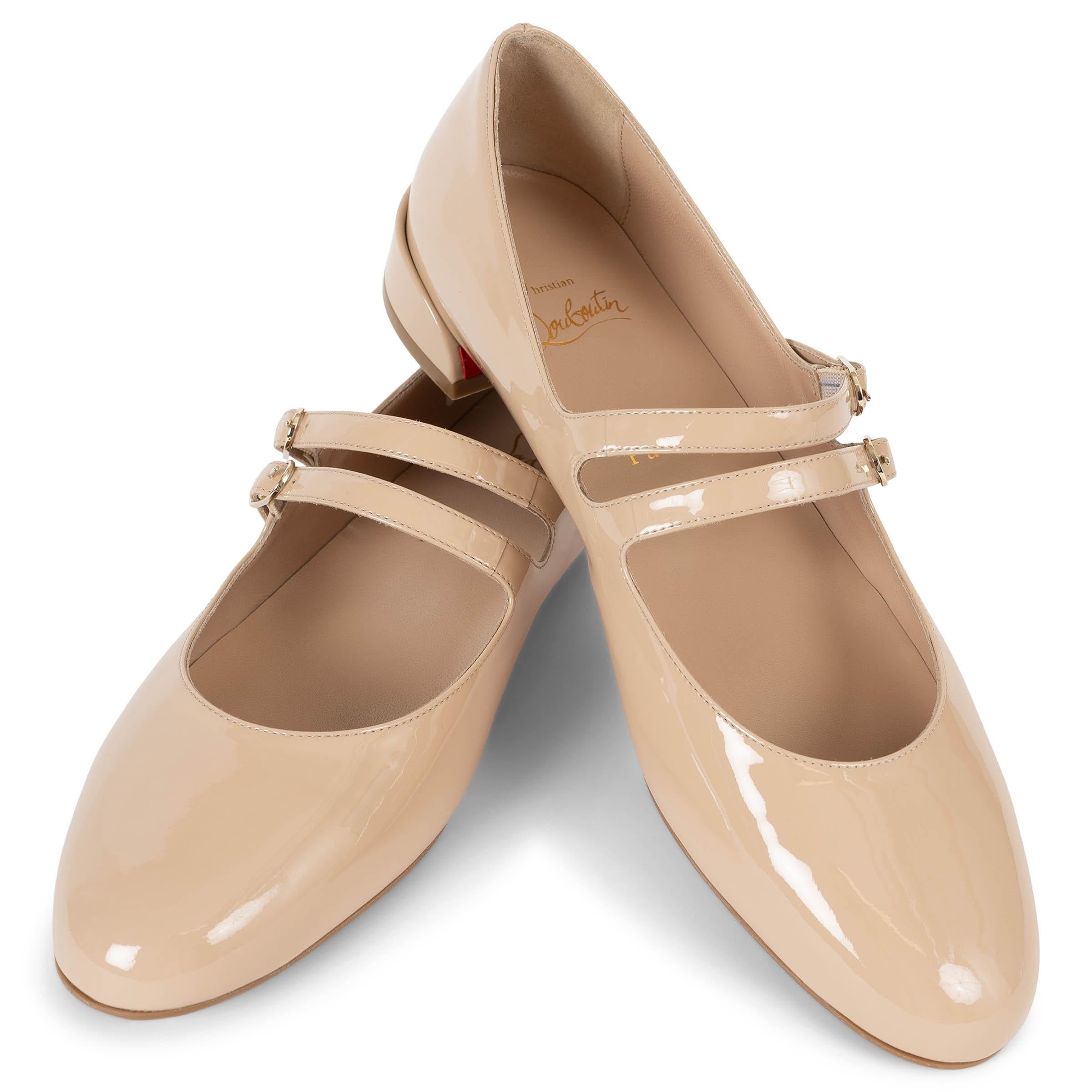 CHRISTIAN LOUBOUTIN Scarpe SWEET JANE in vernice nude 40 in vendita 2