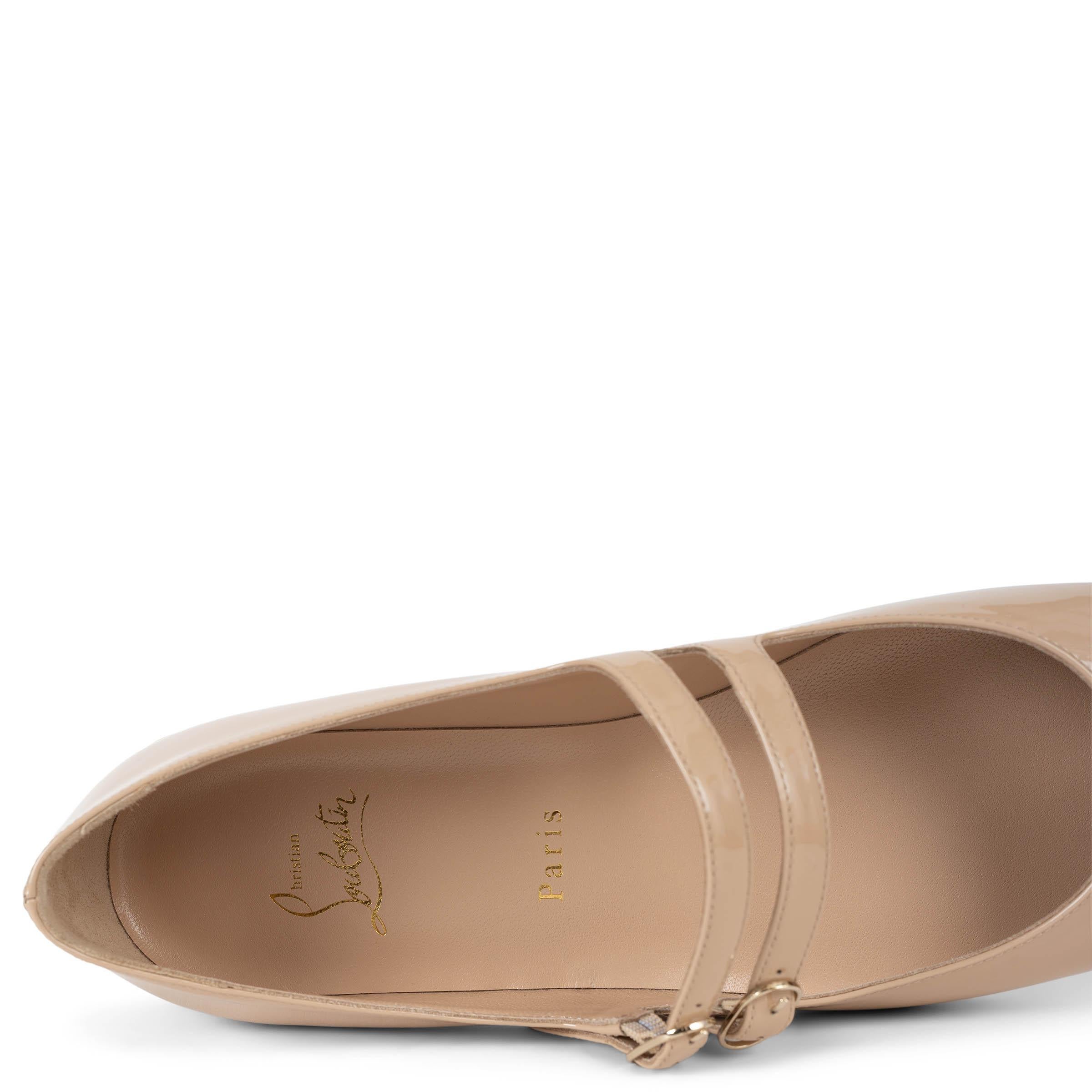 CHRISTIAN LOUBOUTIN Scarpe SWEET JANE in vernice nude 40 in vendita 3
