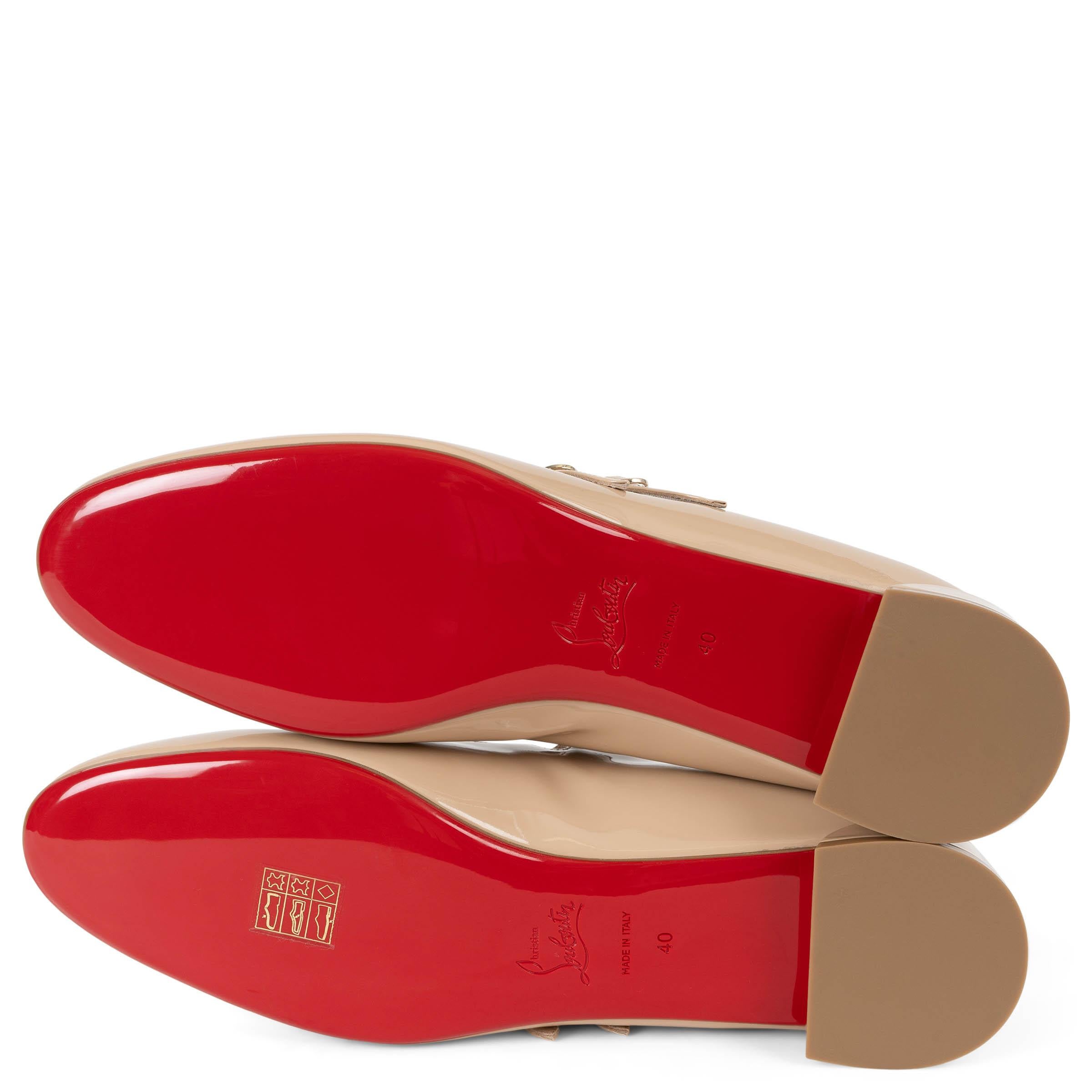 CHRISTIAN LOUBOUTIN Scarpe SWEET JANE in vernice nude 40 in vendita 4