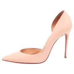 Christian Louboutin Nude Pink Patent Leather Iriza Pumps Size 39