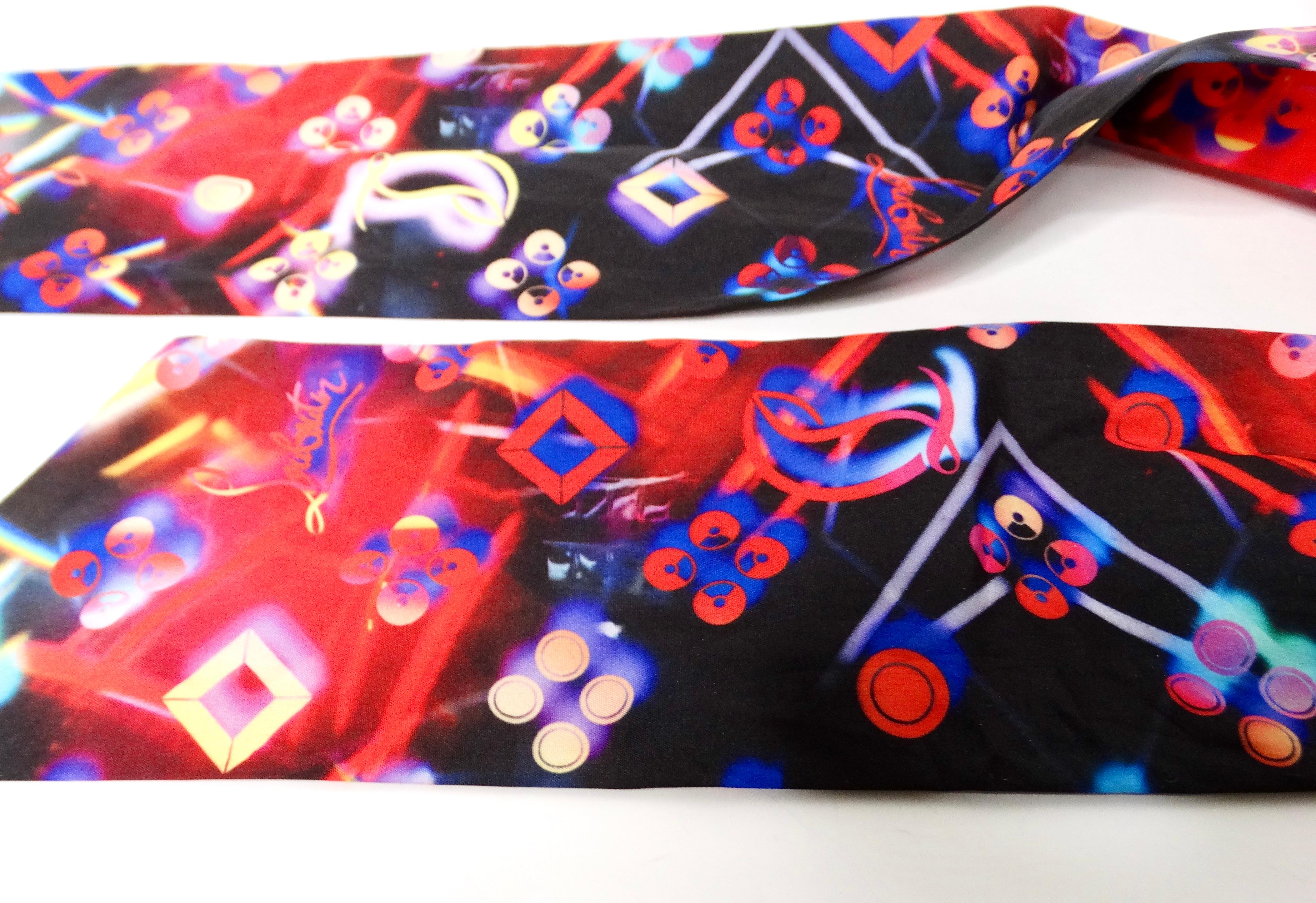 Christian Louboutin Sandalias de nailon con lazo estampado Galaxy multicolor en venta 2
