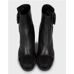 Christian Louboutin Olivia Black Leather Ankle Boots Sz.40