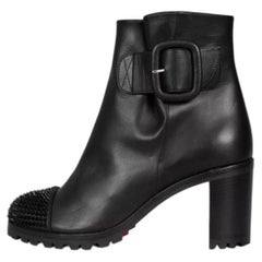 Christian Louboutin Olivia Black Leather Ankle Boots Sz.40