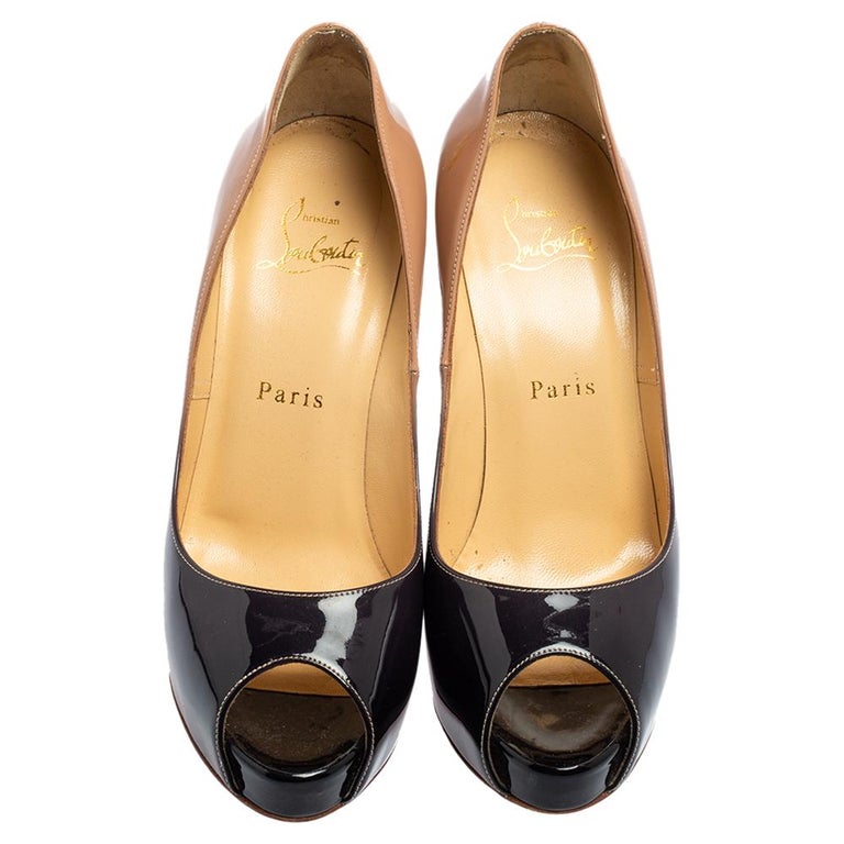 Christian Louboutin Ombre Beige Patent Leather New Very Prive Pumps