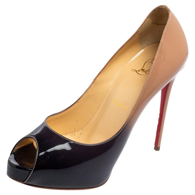Christian Louboutin Ombre Beige Patent Leather New Very Prive Pumps