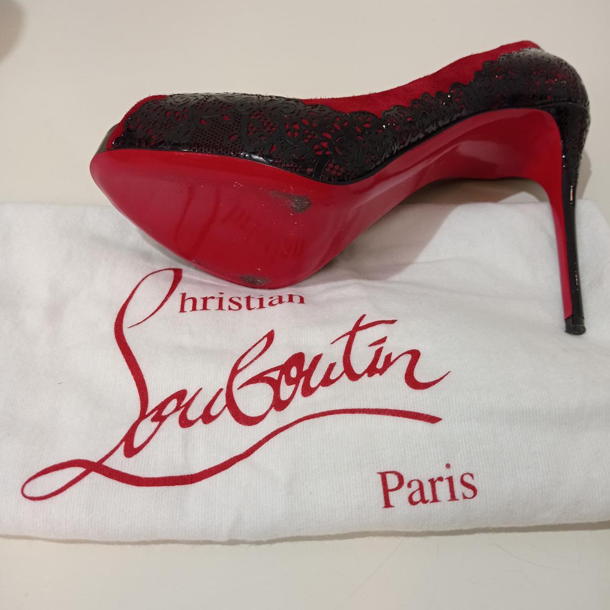 Women's Christian Louboutin Open Toe 37, 5 For Sale