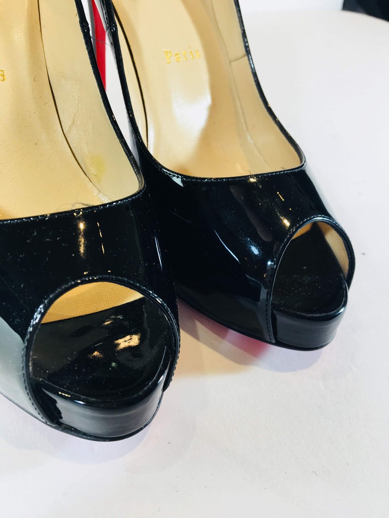 Christian Louboutin Open Toe Pumps at 1stdibs