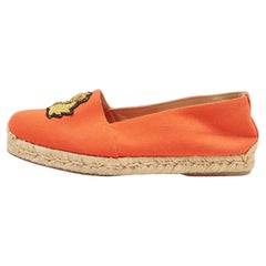 Christian Louboutin Orange Canvas Gala Espadrilles aus Segeltuch Größe 35