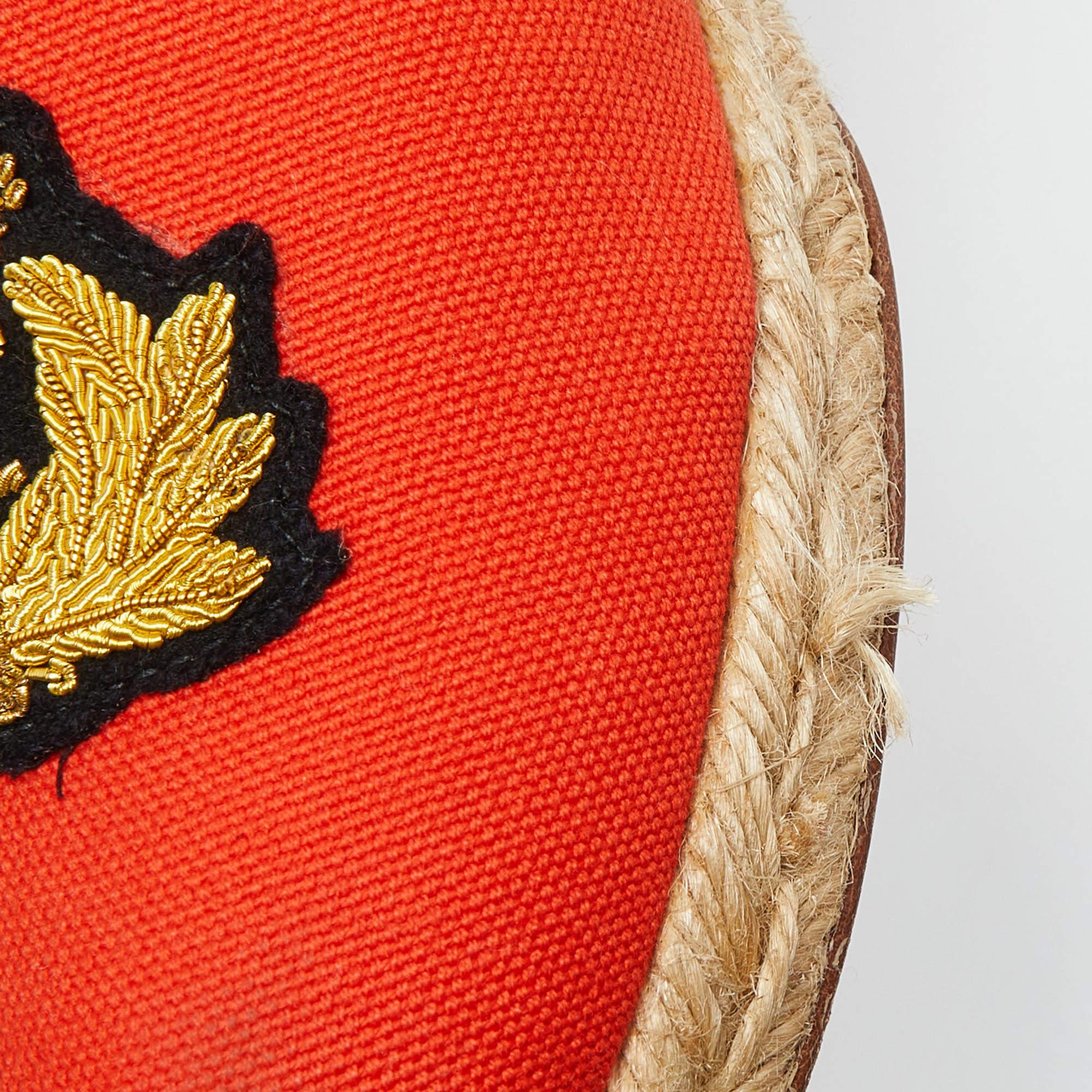 Christian Louboutin Espadrilles Galia en toile orange, taille 38 Bon état - En vente à Dubai, Al Qouz 2