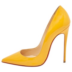 Christian Louboutin Orange Patent So Kate Pumps Size 37.5
